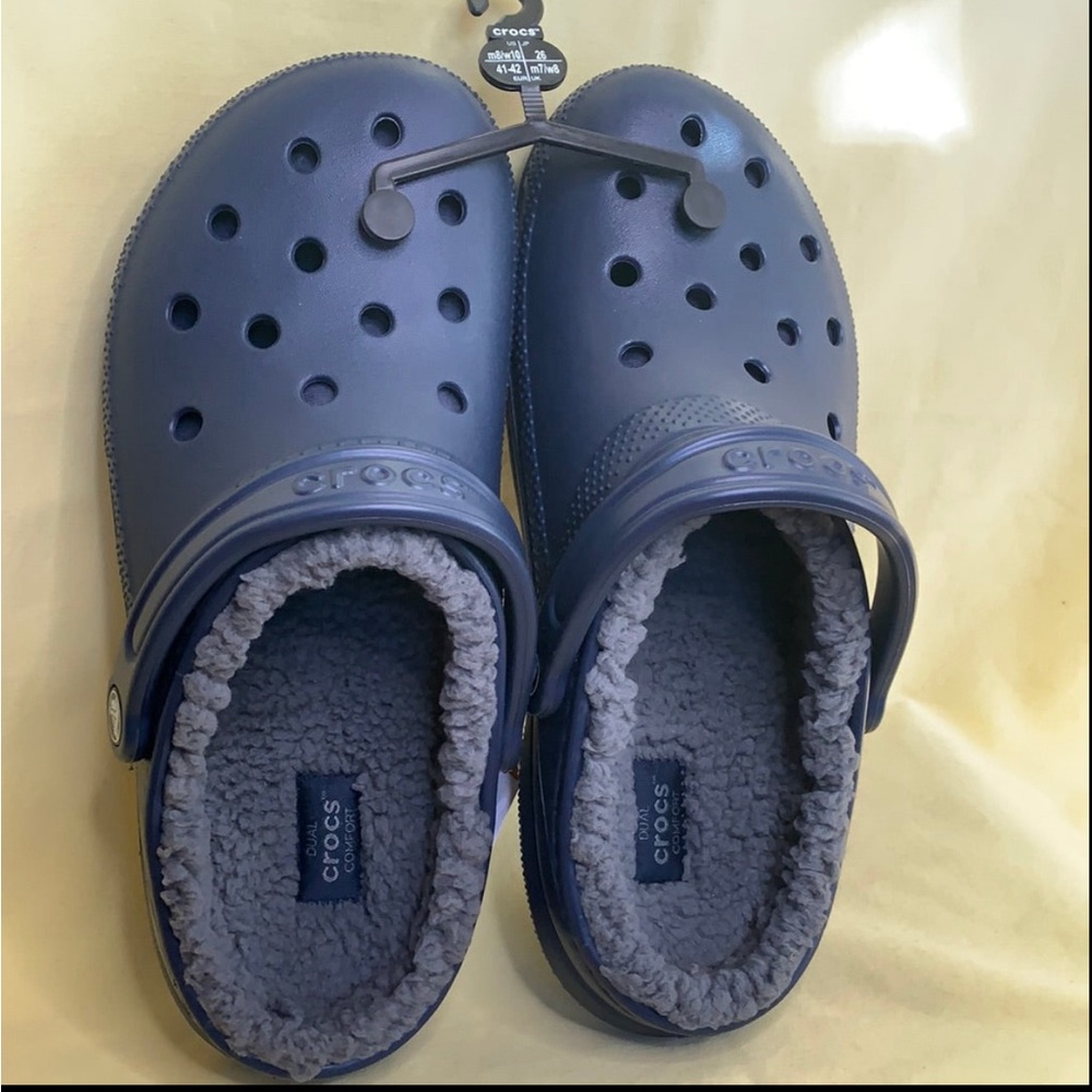 Fur lined Croc shoes